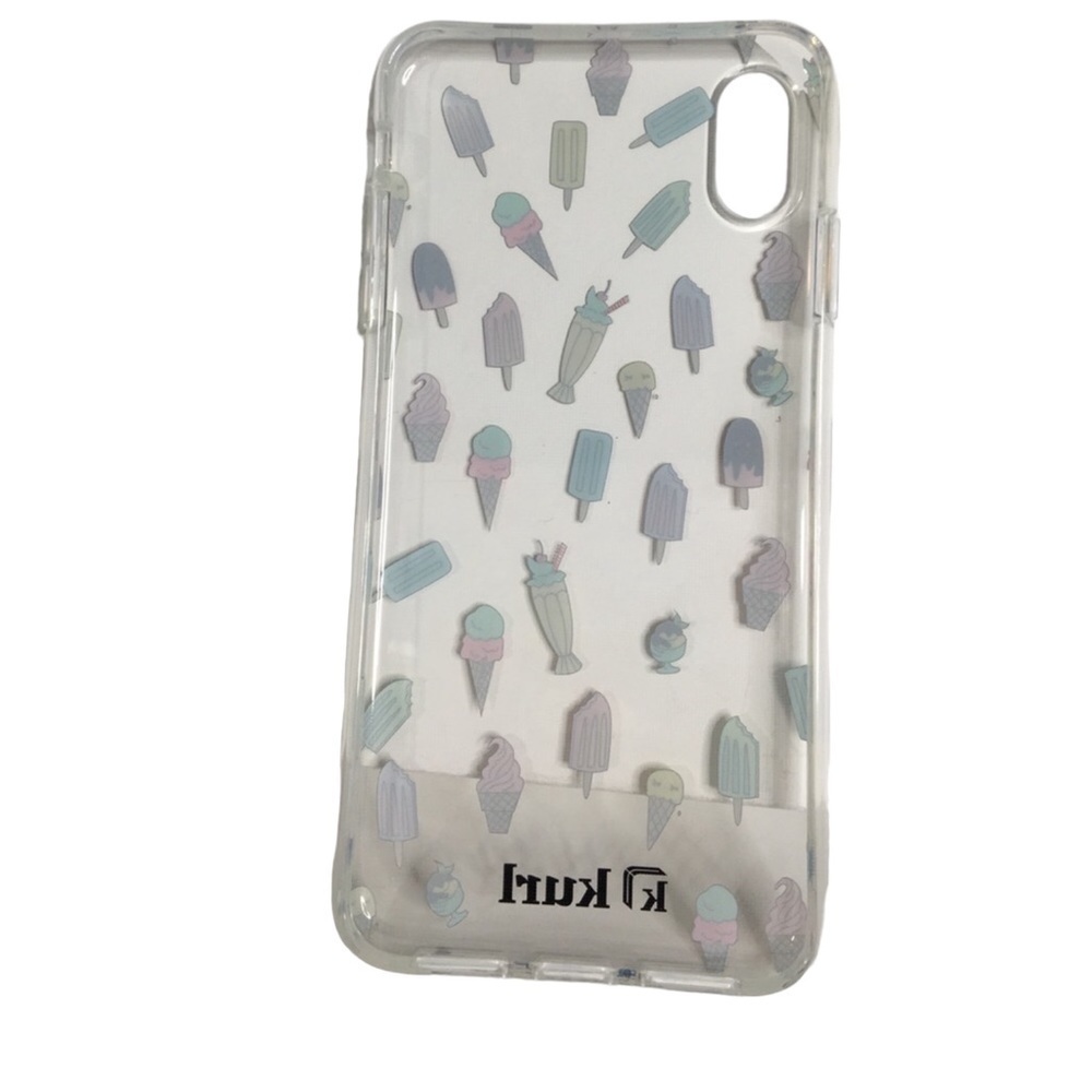 Clear iPhone XS phone case with ice cream cone 🍦 design NIB - Picture 3 of 8